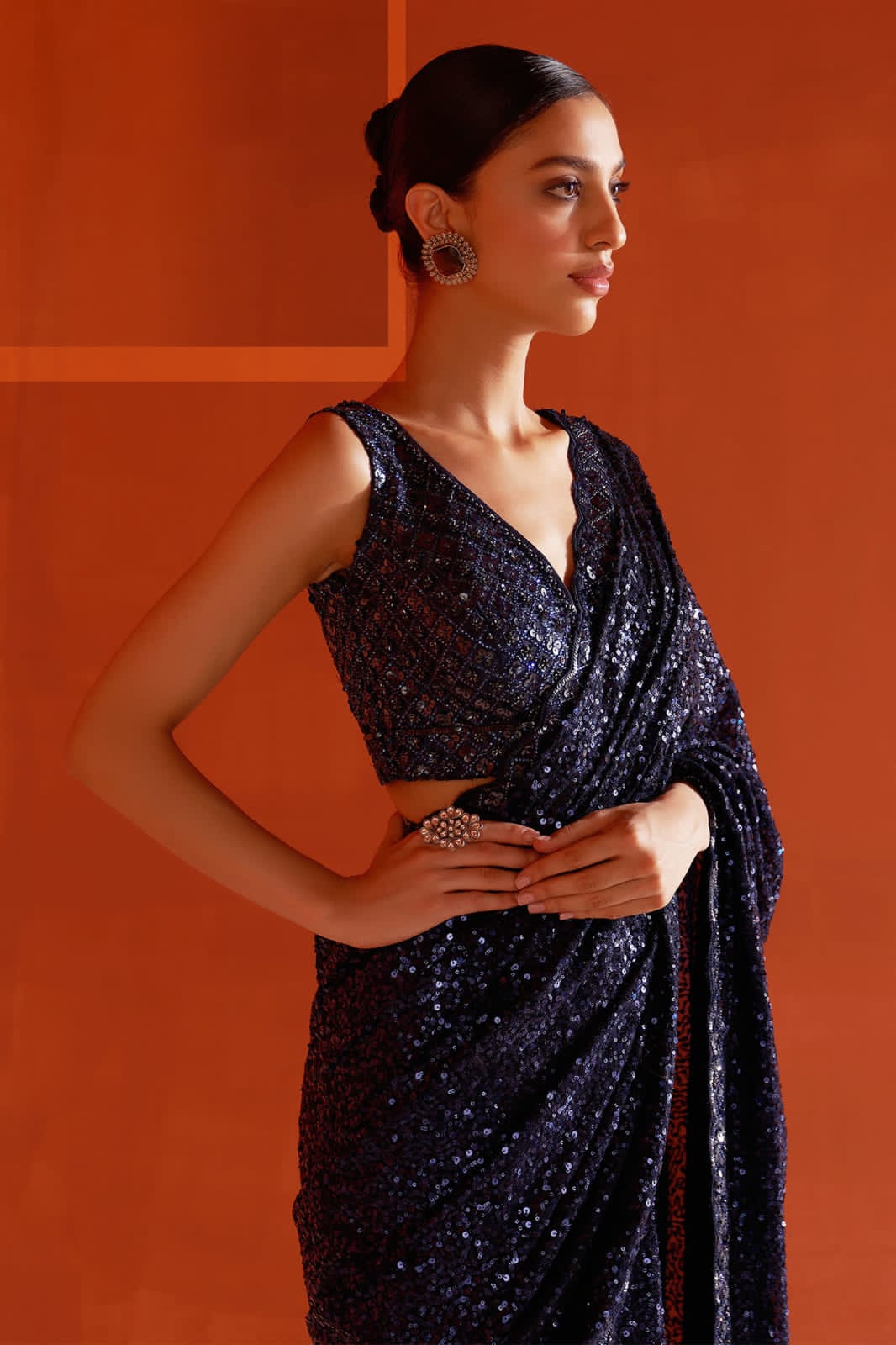 Elegant black cotton silk saree for women – perfect for weddings and parties