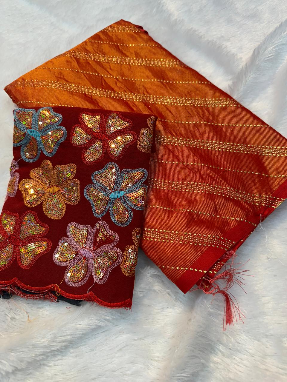 Soft Georgette braso Silk Saree Moksha Fashions