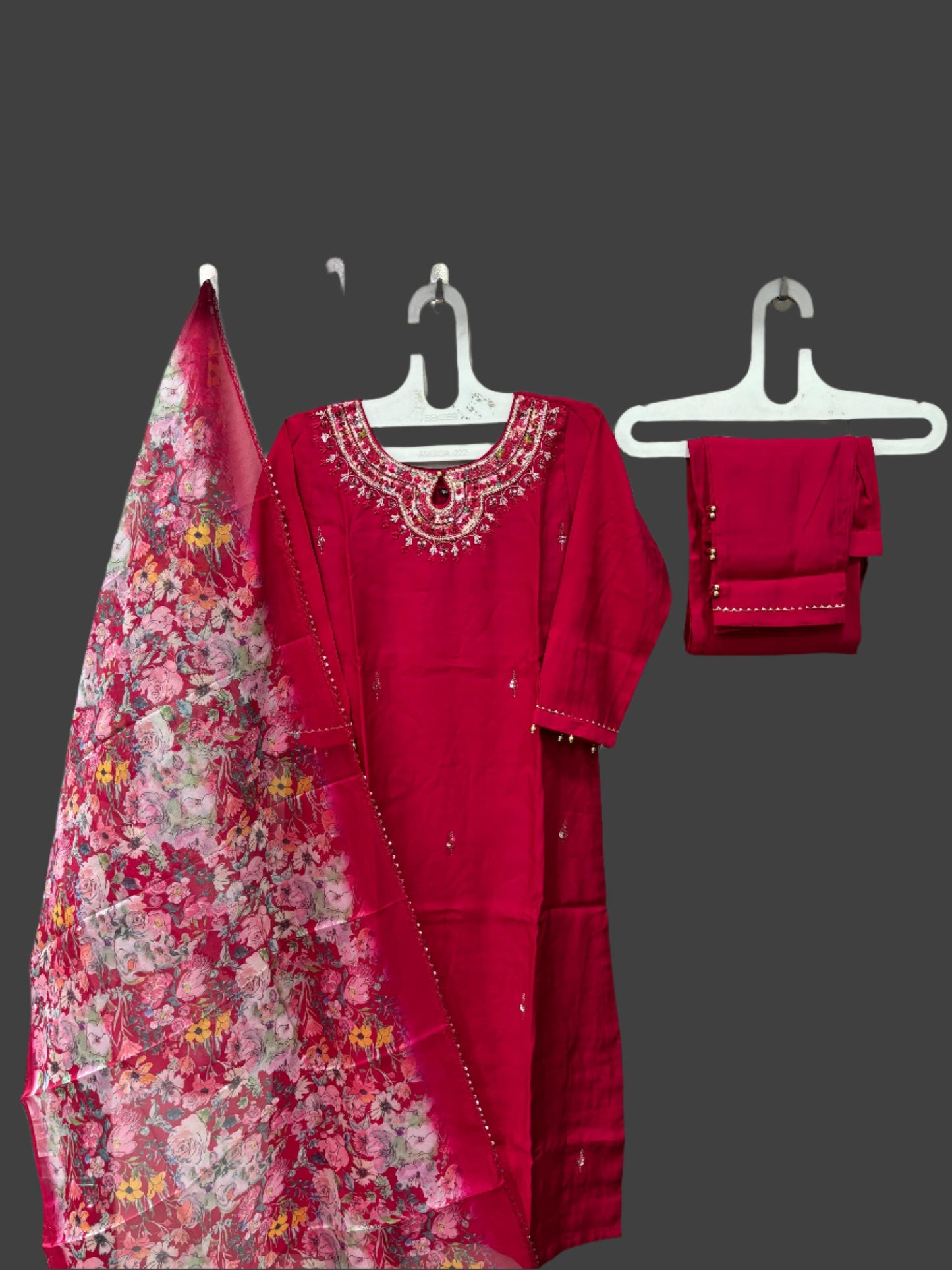 Designer Kurti Pant Dupatta Moksha Fashions