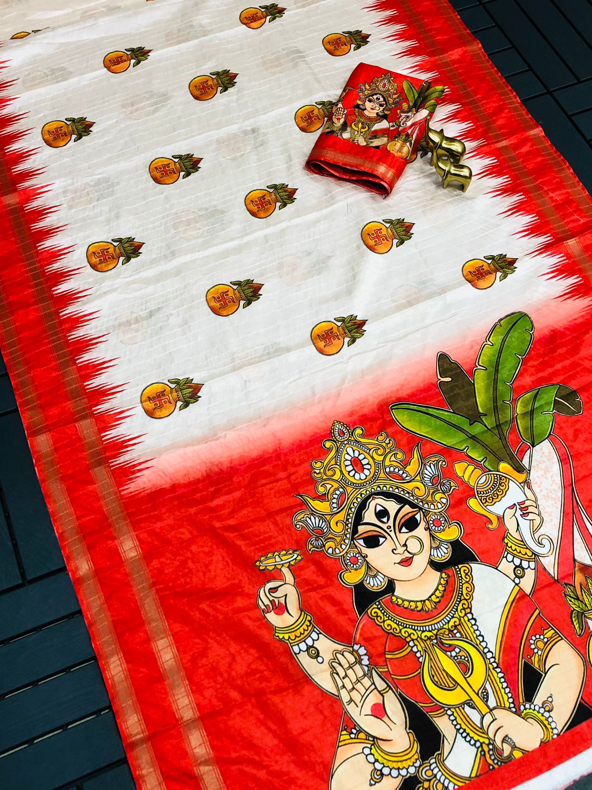 Handloom Silk Durga Pooja Special Saree Moksha Fashions