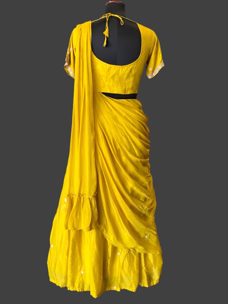 Indo Western Dola Silk Ready To Wear Moksha Fashions