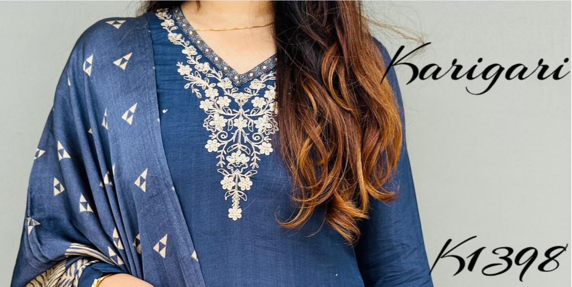 3-Piece Premium Chanderi Silk Suit Set Moksha Fashions
