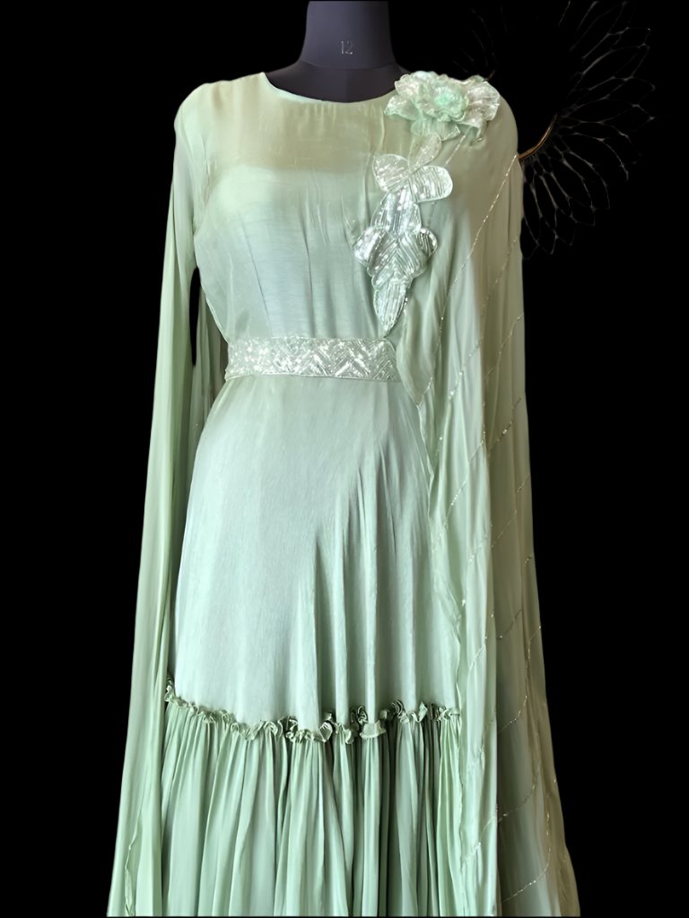 Indo Western Ready To Wear Long Dress Moksha Fashions