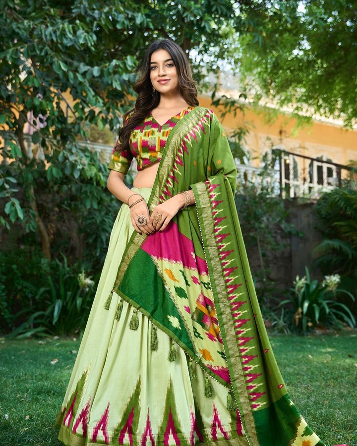 Luxurious Tussar Silk Lehenga Moksha Fashions