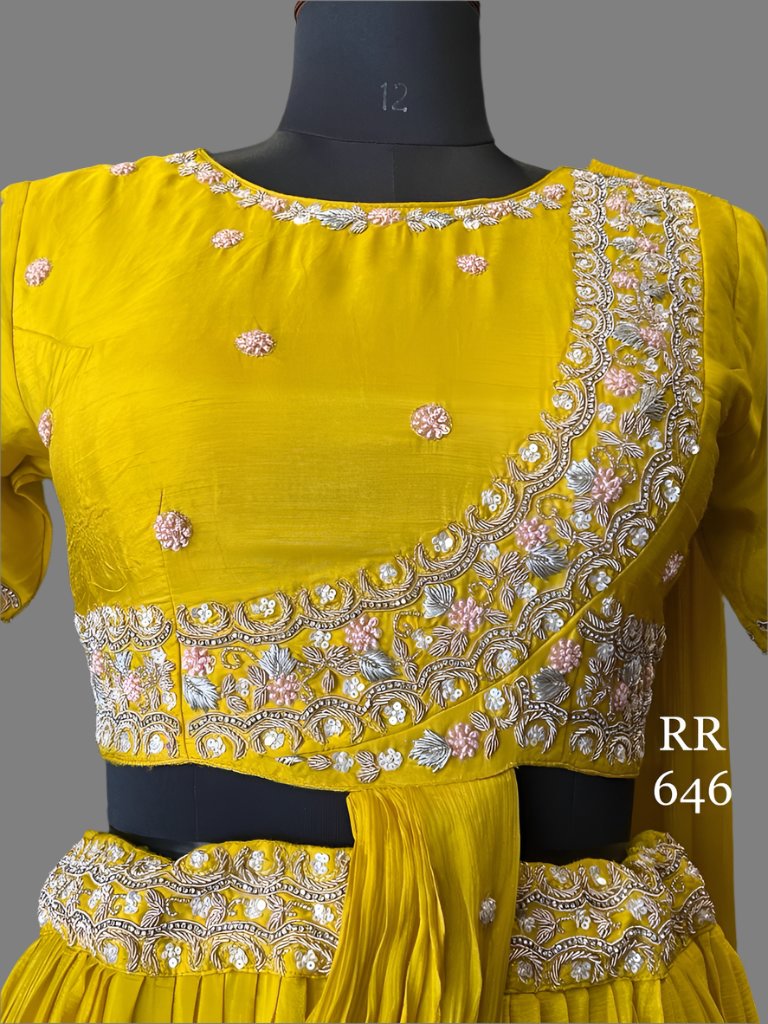 Indo Western Dola Silk Ready To Wear Moksha Fashions