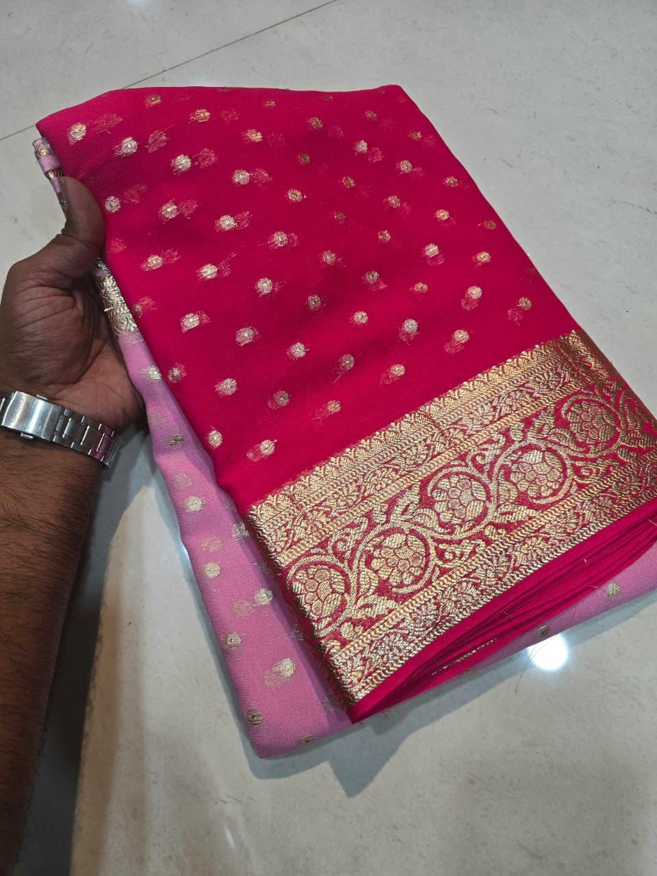 .Heavy Georgette Saree - Moksha Fashions