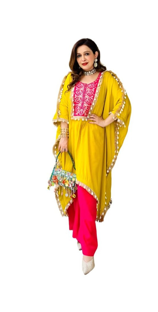 Discover The Latest Trend With New Luxury Brand Quality Kaftan Pant Set Stunning Sequin Embroidery Work Moksha Fashions