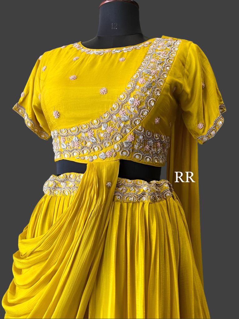 Indo Western Dola Silk Ready To Wear Moksha Fashions