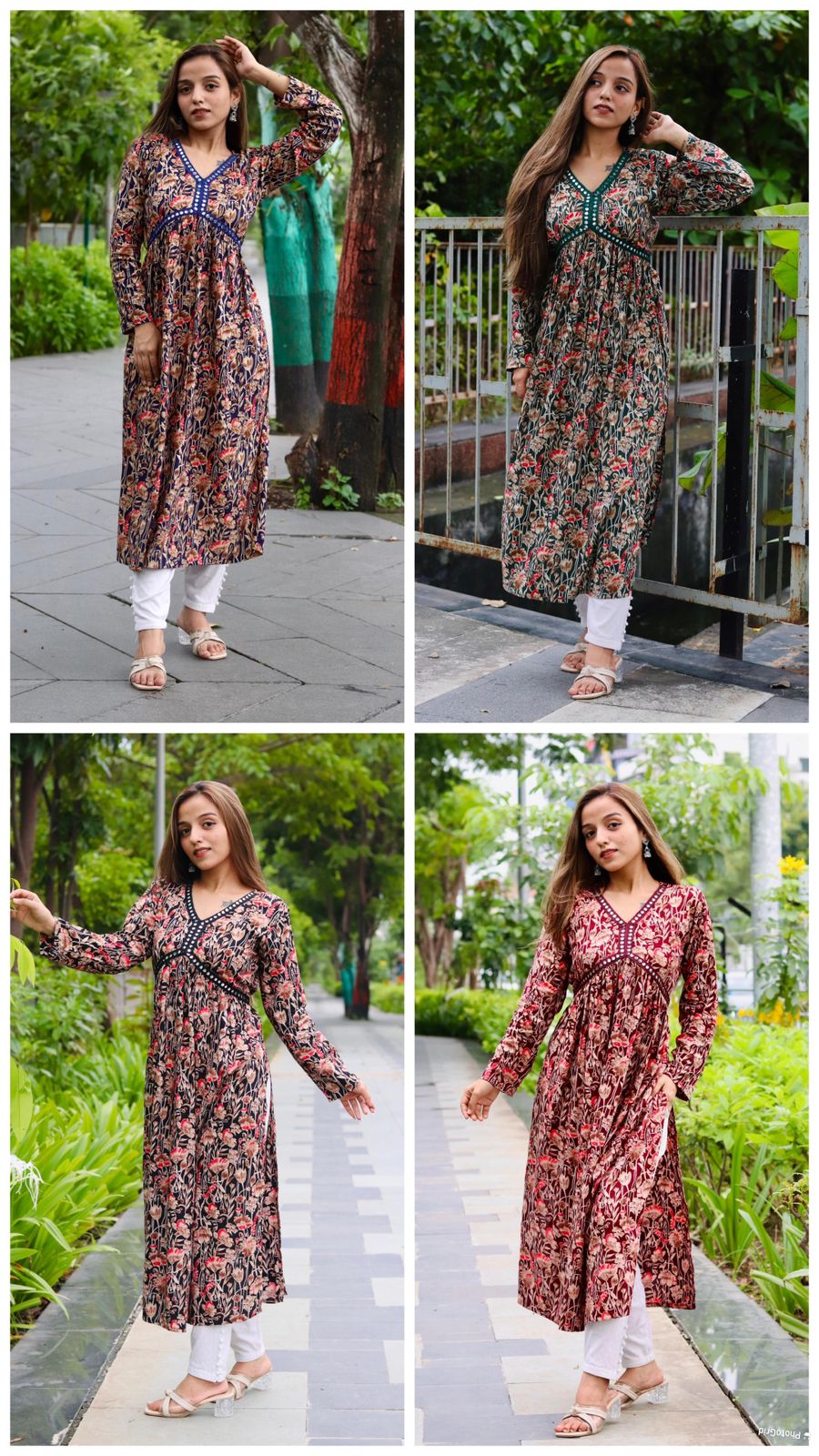 Elegant Full Flair Dress Moksha Fashions