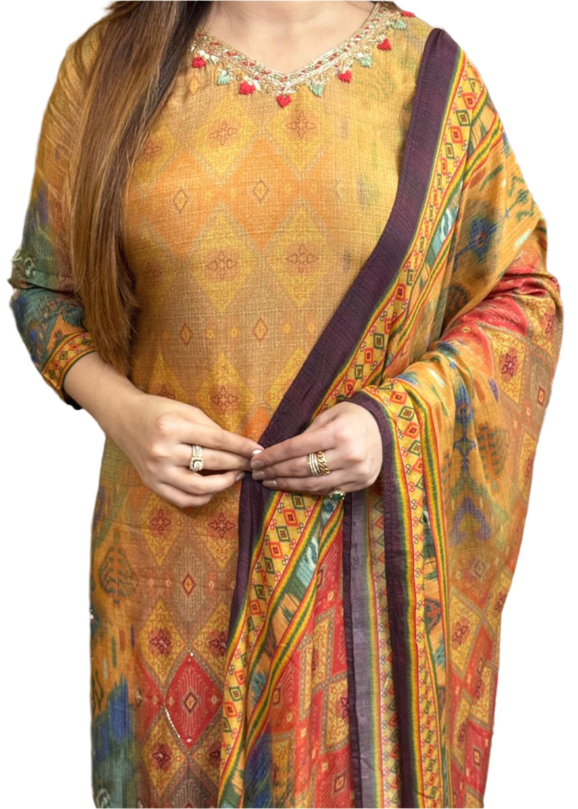 Premium Malai Silk Kurti Boasts Heavy Hand Work And Soft Printing For A Luxurious Touch Moksha Fashions