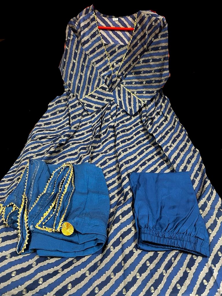 Lahariya Set Designed With Intricate Color Details Moksha Fashions