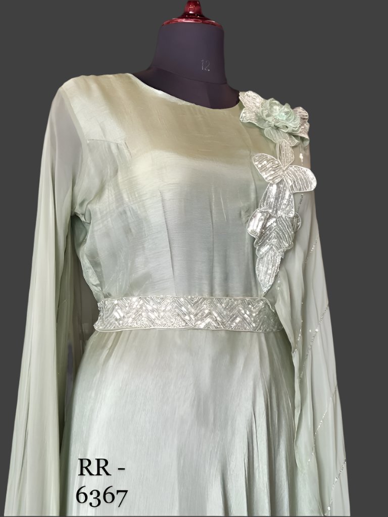 Indo Western Ready To Wear Long Dress Moksha Fashions