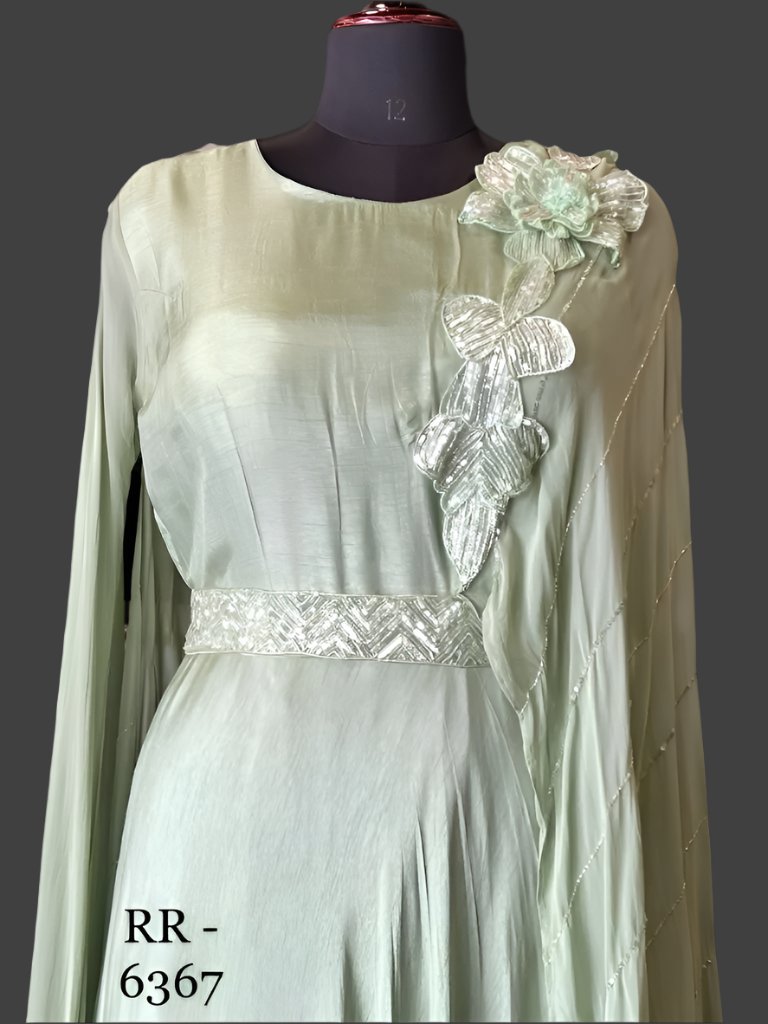 Indo Western Ready To Wear Long Dress Moksha Fashions