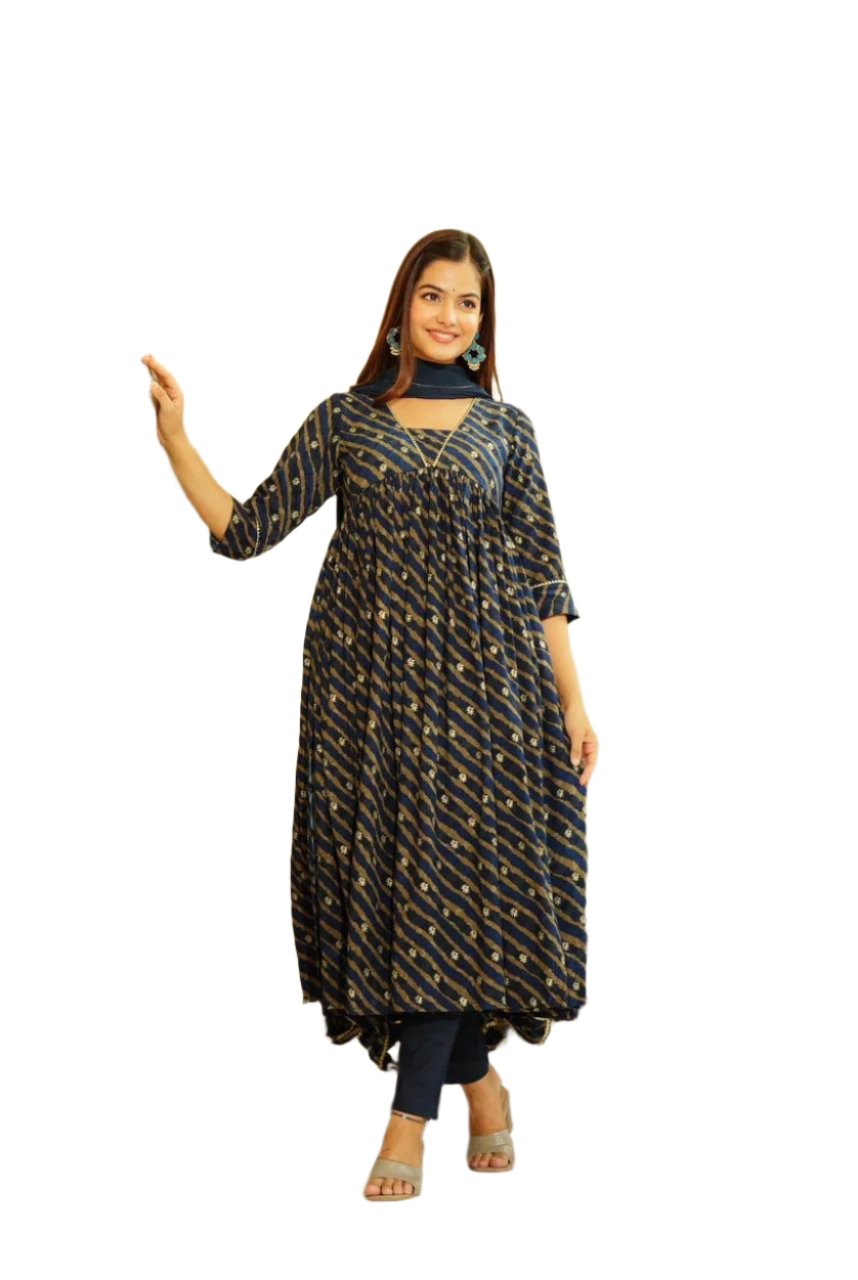 Lahariya Set Designed With Intricate Color Details Moksha Fashions