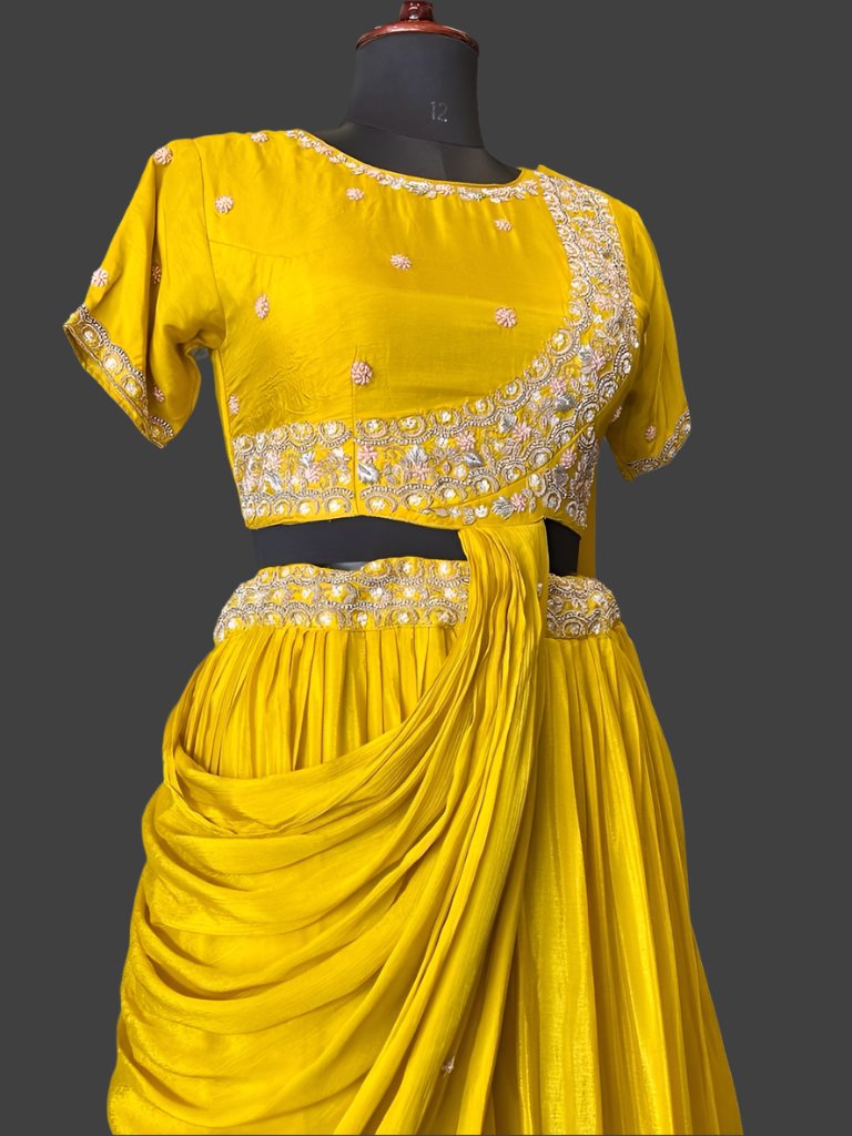 Indo Western Dola Silk Ready To Wear Moksha Fashions