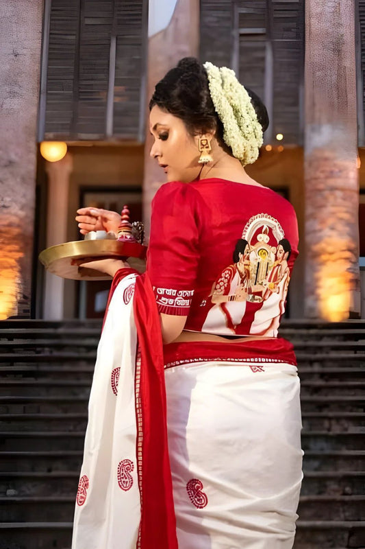Beautiful Zari Work Elegant Saree Moksha Fashions