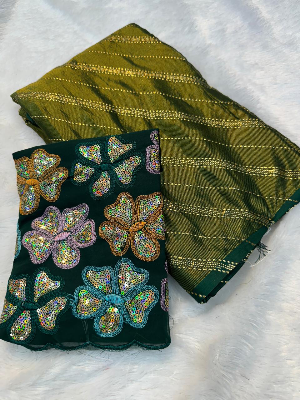 Soft Georgette braso Silk Saree Moksha Fashions