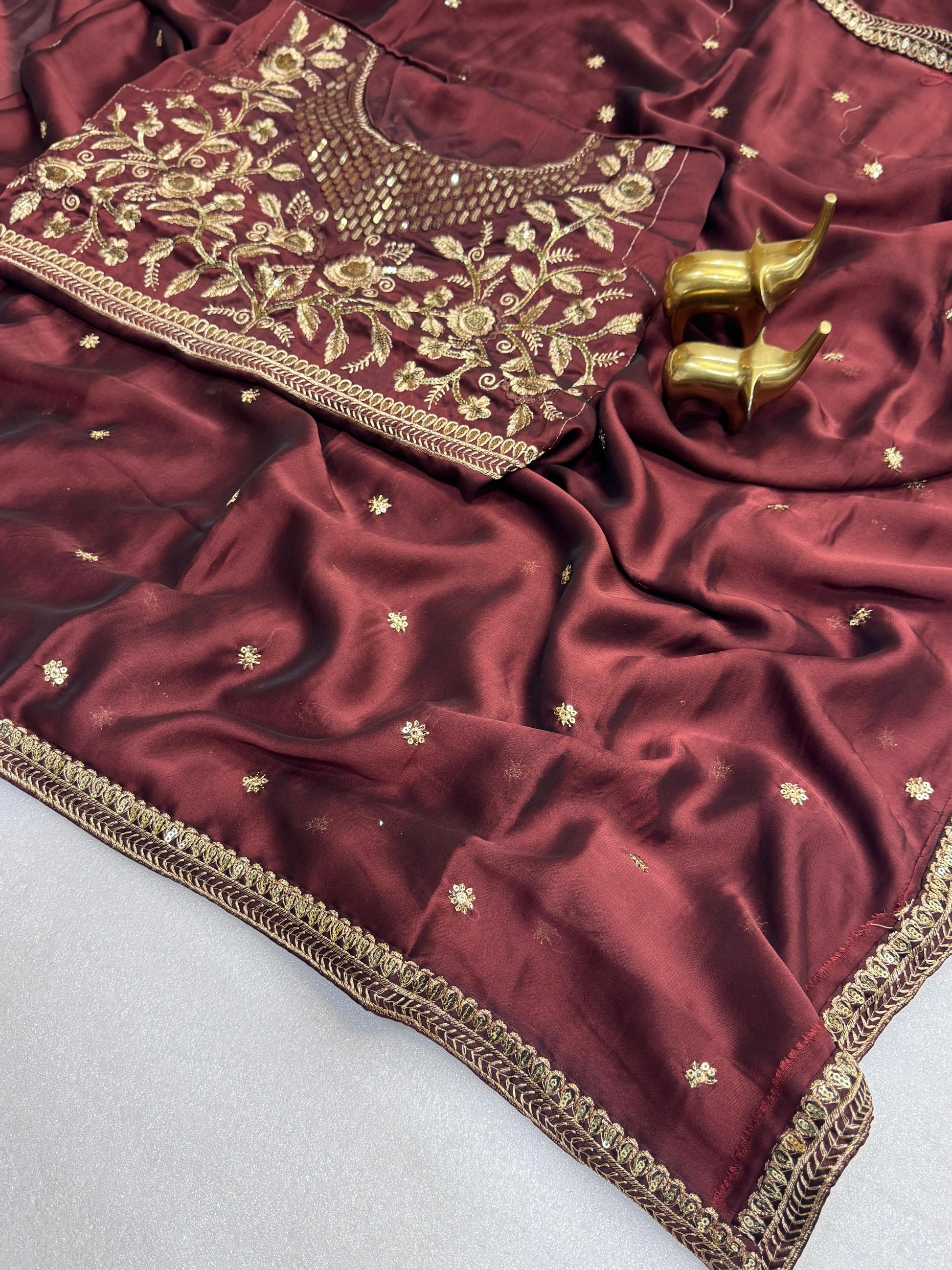 Blooming Silk Saree – Elegant Floral Silk Saree for Special Occasions - Moksha Fashions