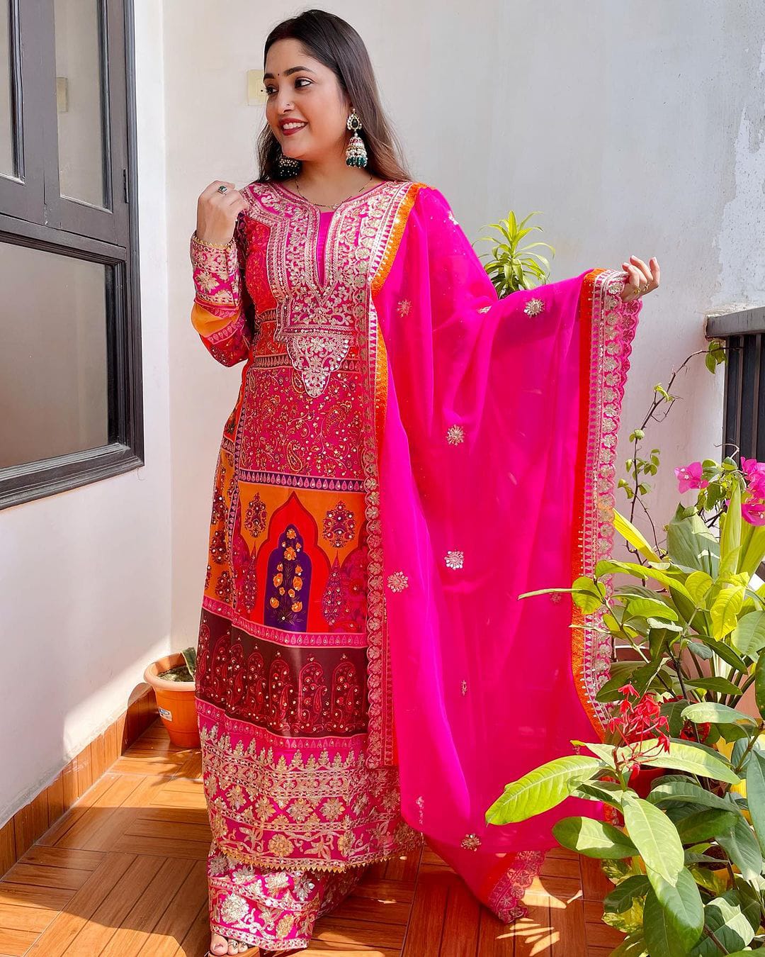 EXCLUSIVE PREMIUM WORK PINK SUIT Moksha Fashions