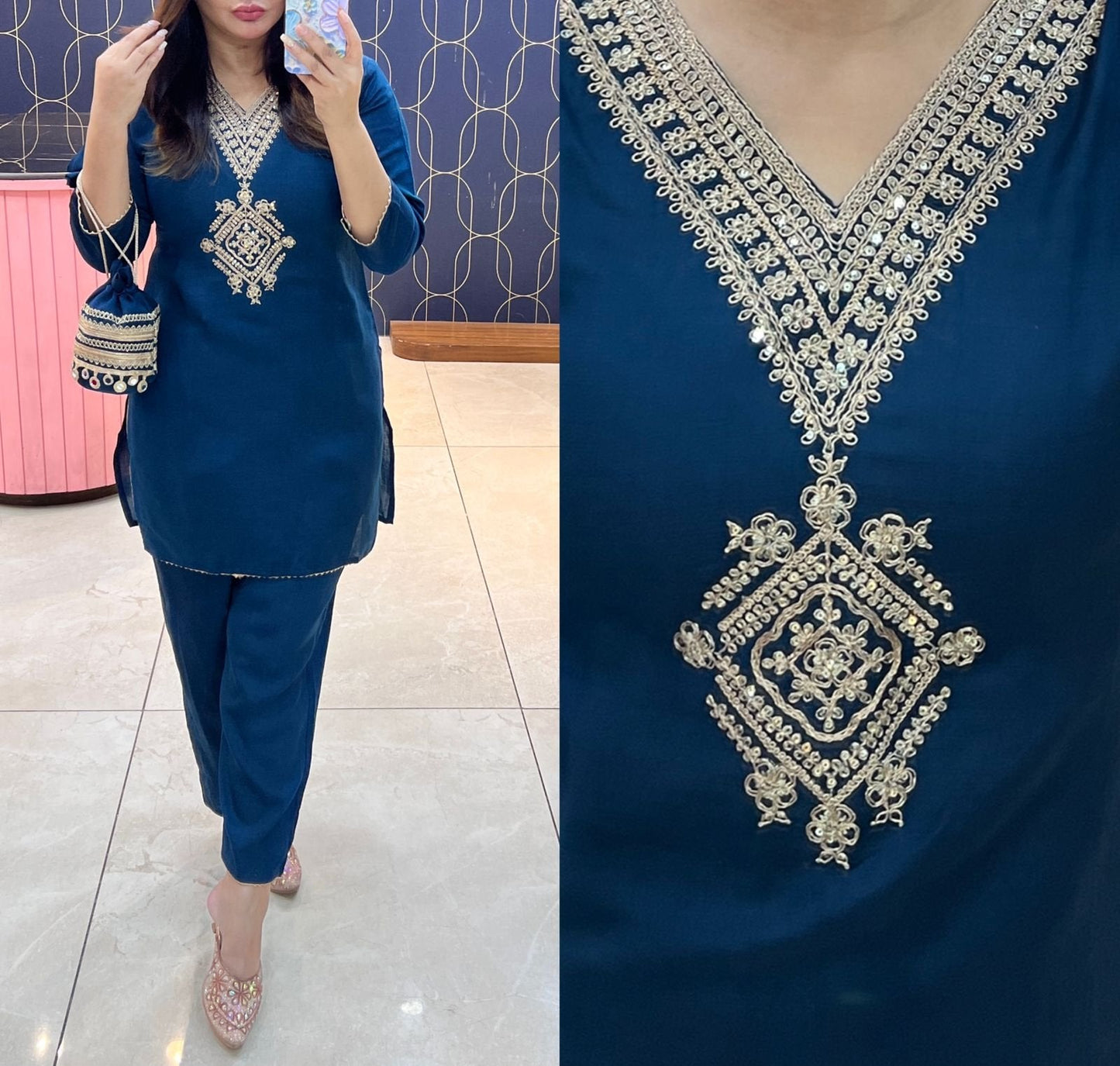 .Heavy Party Wear Cord- Set Suit Moksha Fashions