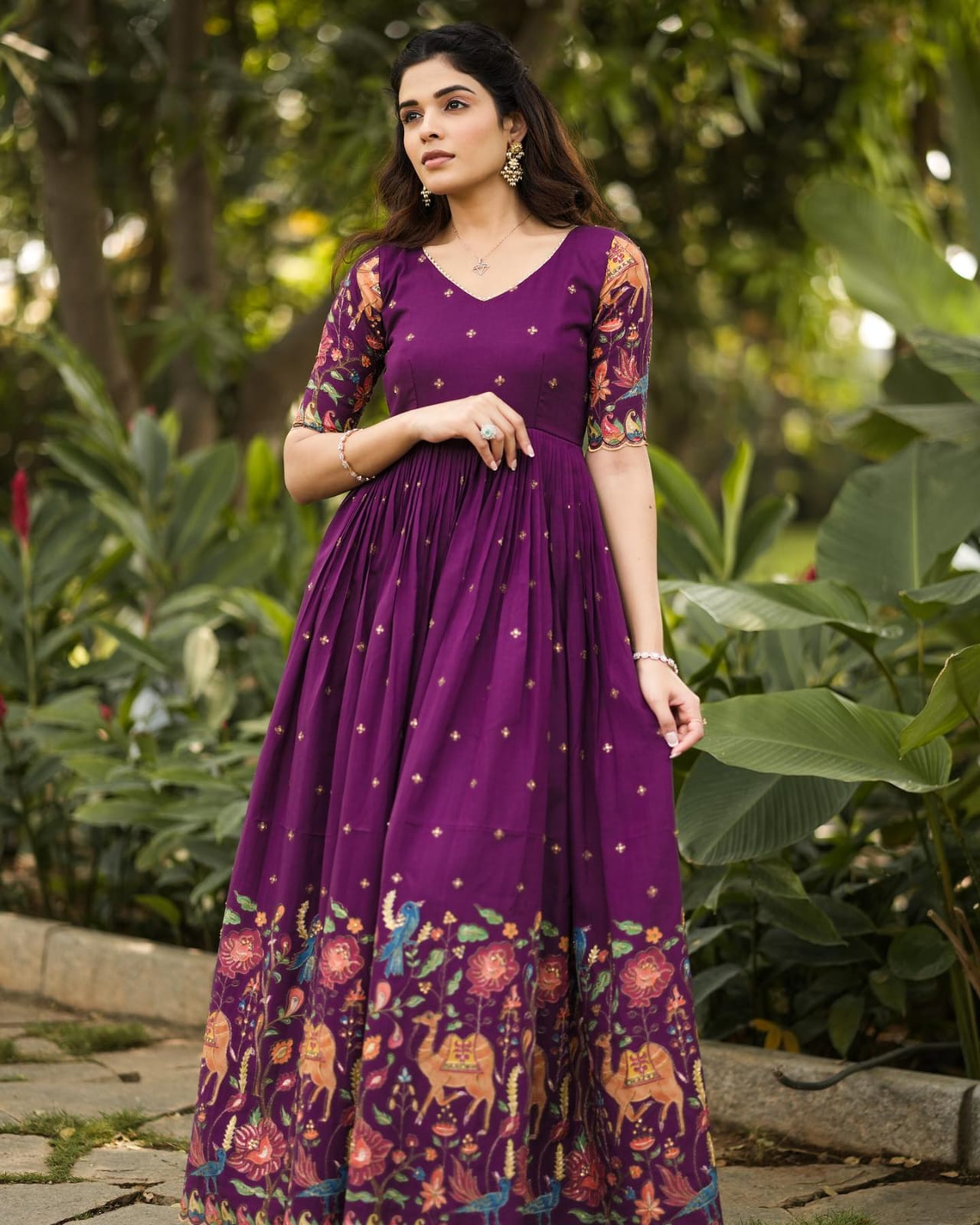 New Kalamkari Gown Moksha Fashions