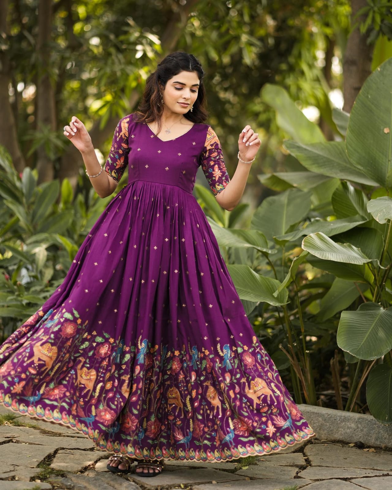 New Kalamkari Gown Moksha Fashions