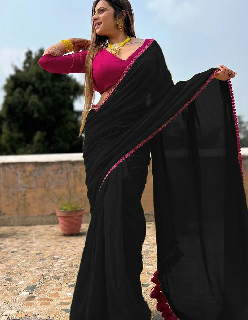 Georgette Saree Moksha Fashions