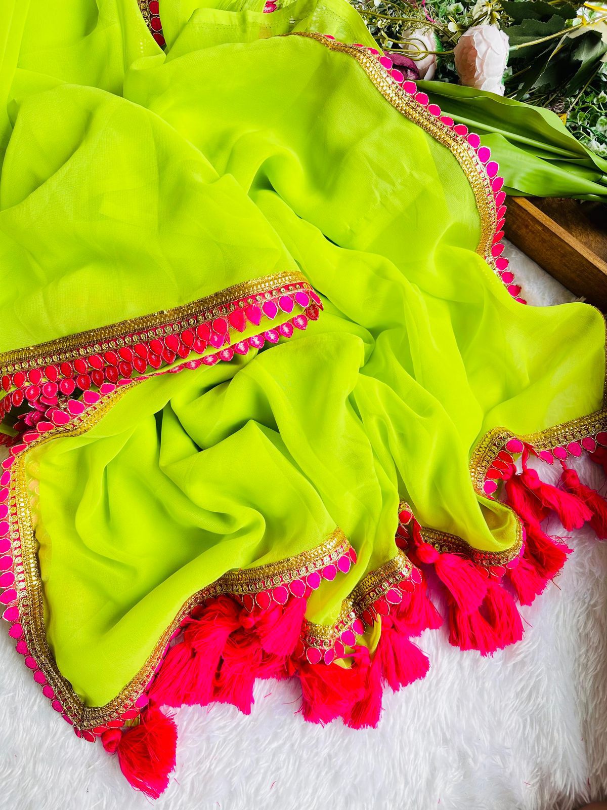 Georgette Saree Moksha Fashions