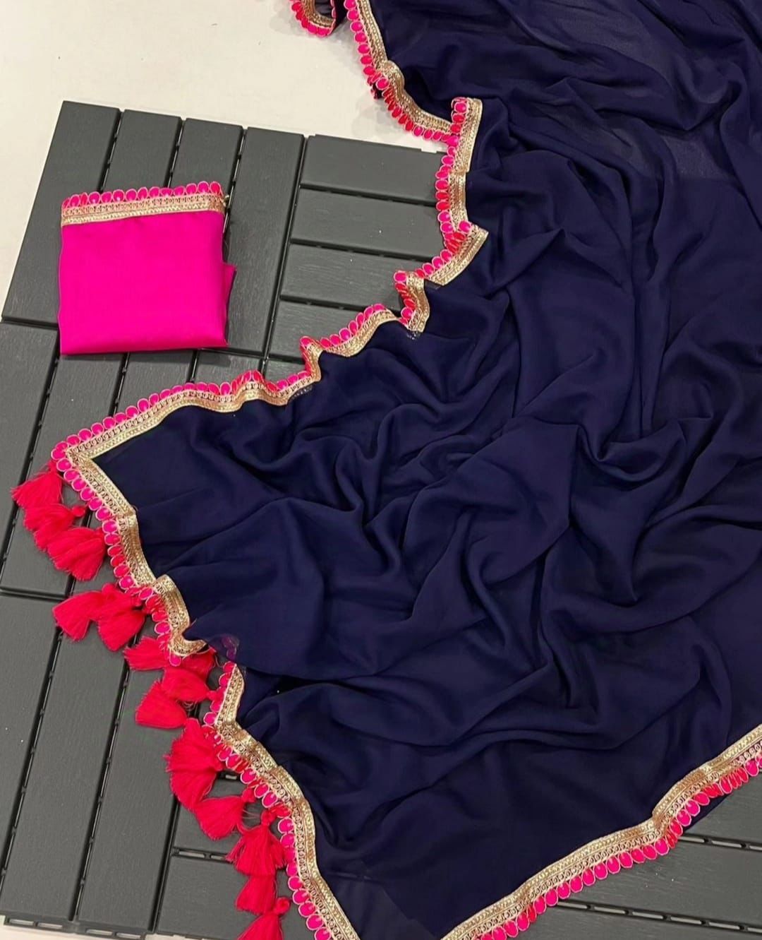 Georgette Saree Moksha Fashions