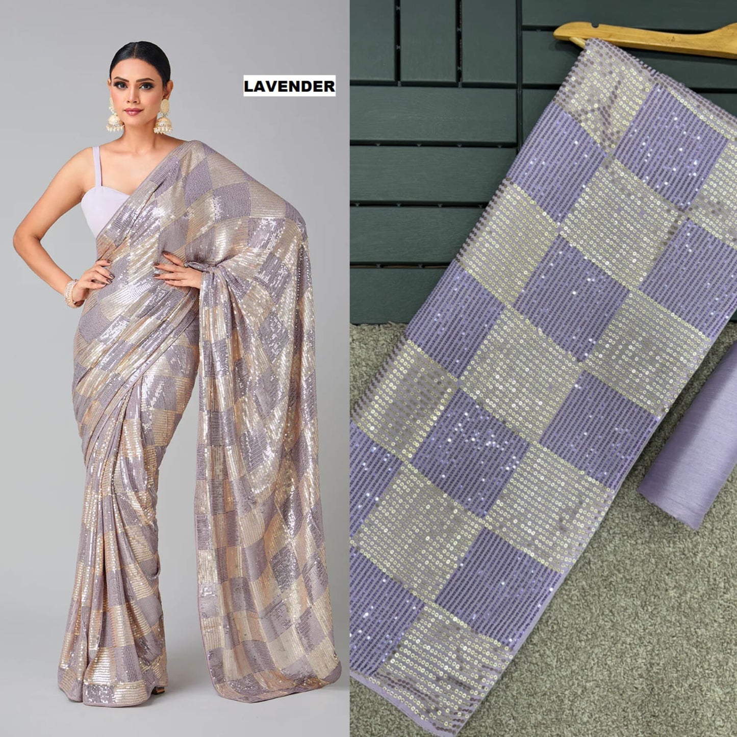 .Enticing Sequin Sarees - Moksha Fashions