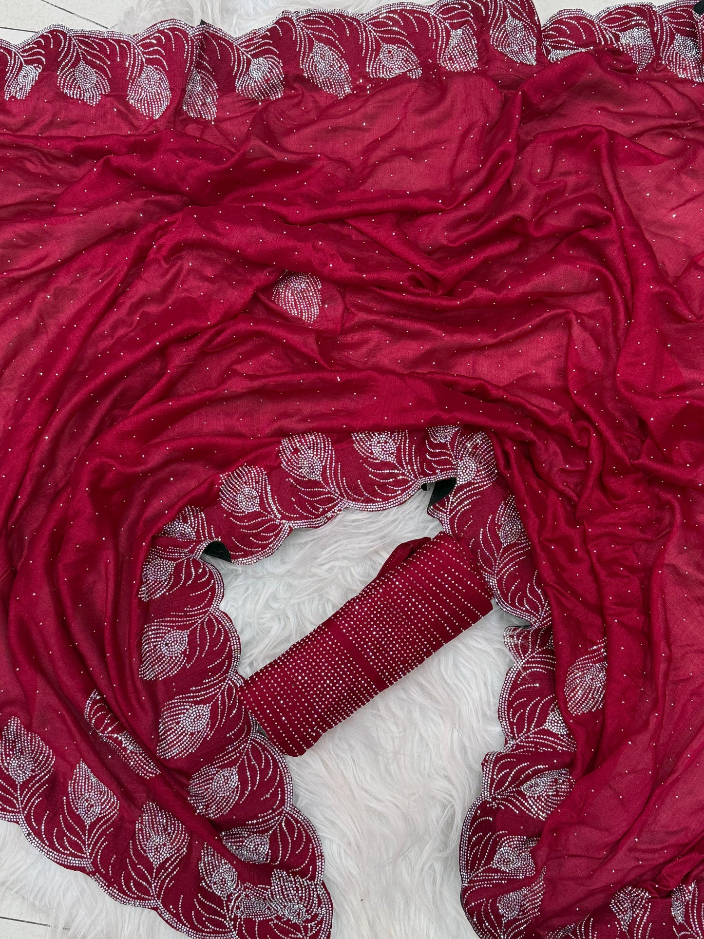 .Heavy Rangoli Saree - Moksha Fashions