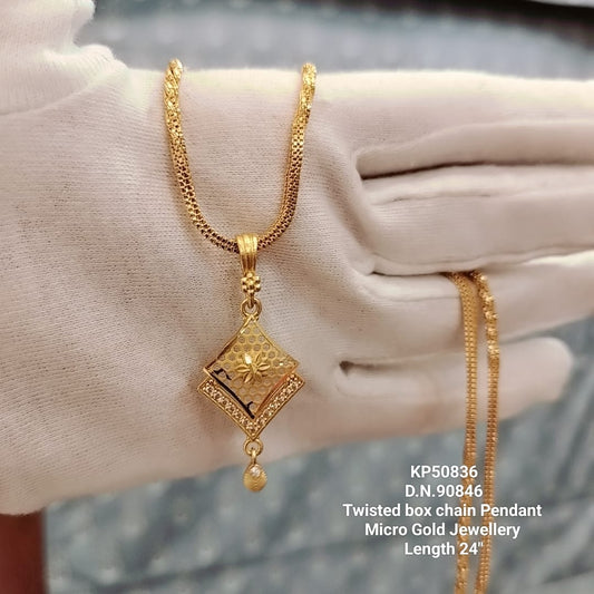 Women's Chain Pendant Set – Trendy Necklace with Pendant & Earrings for Special Occasions - Moksha Fashions