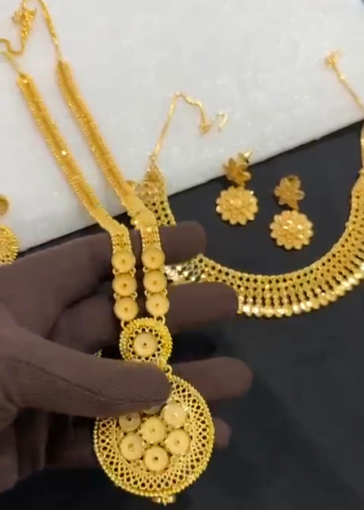 Combo Jewelry Necklace Set – Complete Necklace Set with Earrings & Pendant for Women - Moksha Fashions
