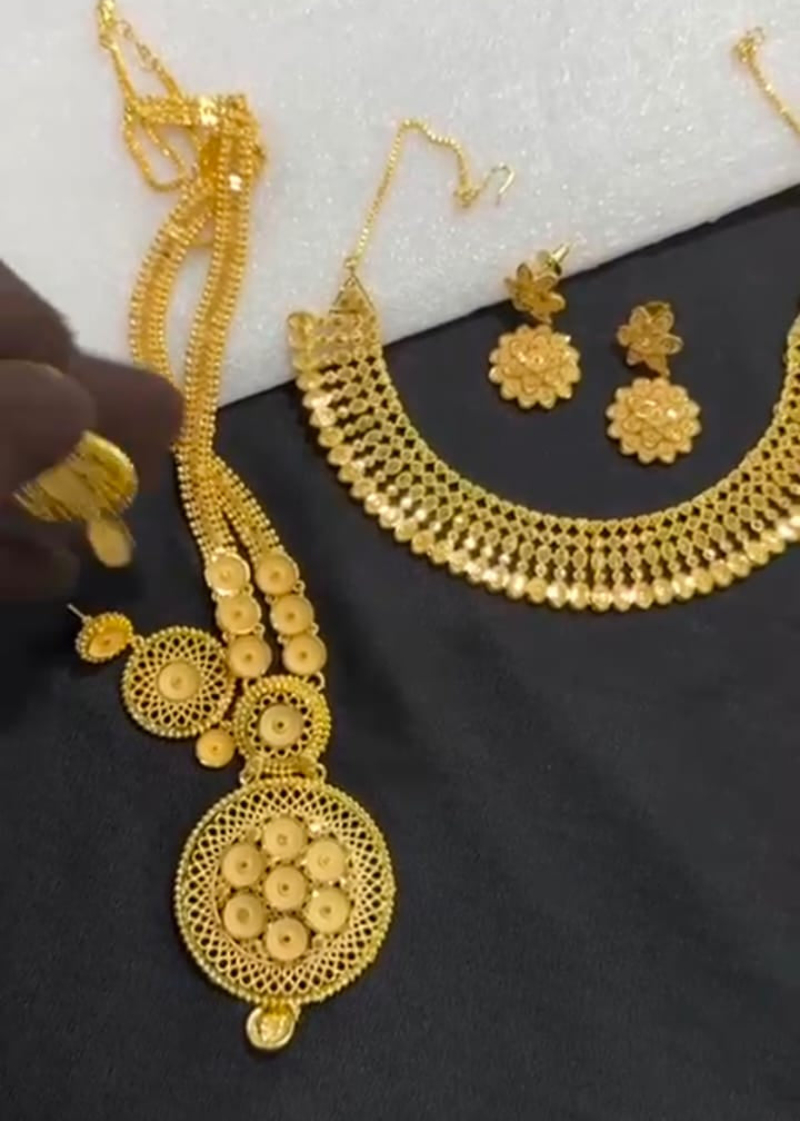 Combo Jewelry Necklace Set – Complete Necklace Set with Earrings & Pendant for Women - Moksha Fashions