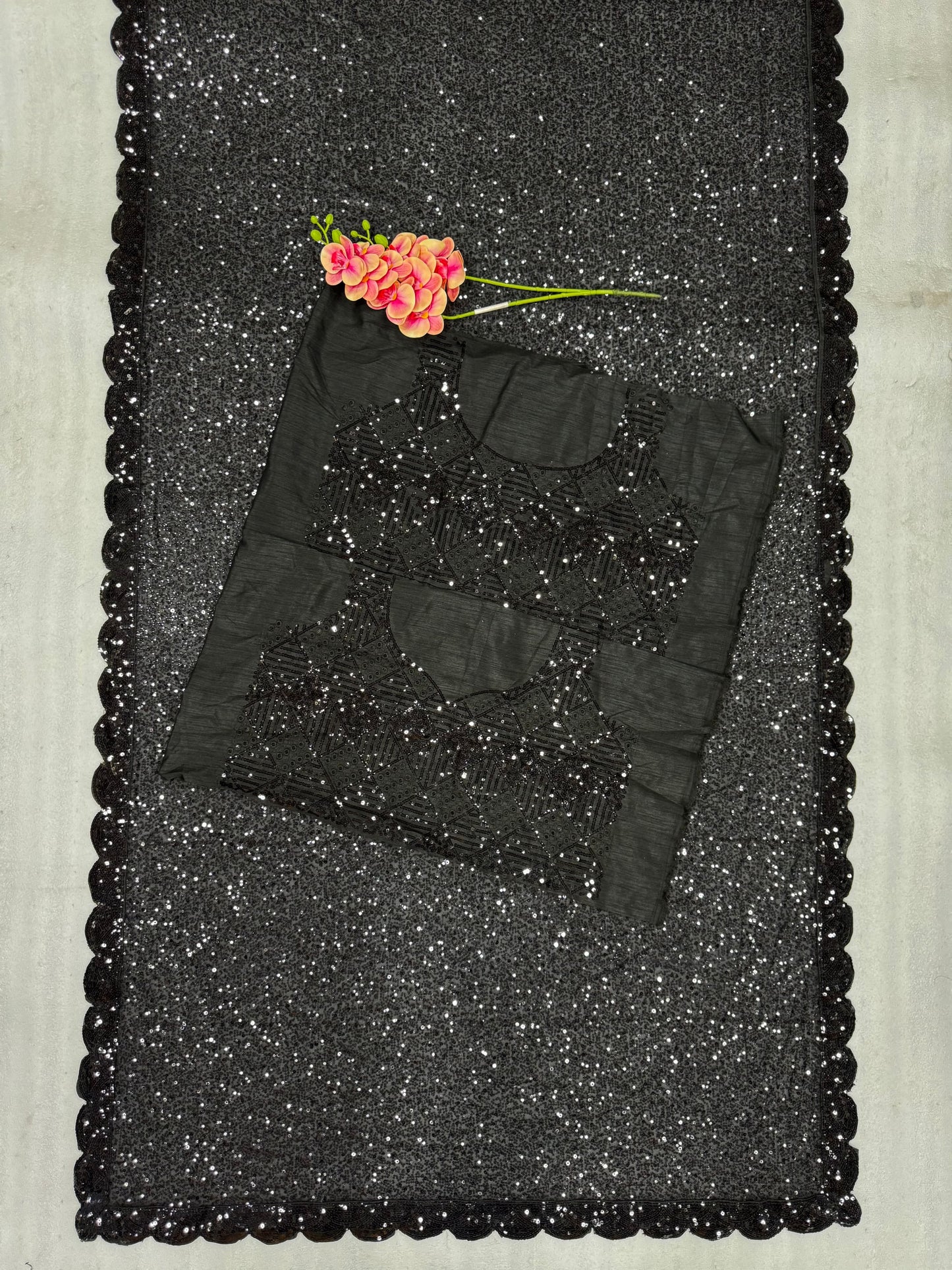 Luxury Heavy Sequence Embroidery Saree for Weddings & Parties - Elegant & Stylish Indian Saree - Moksha Fashions