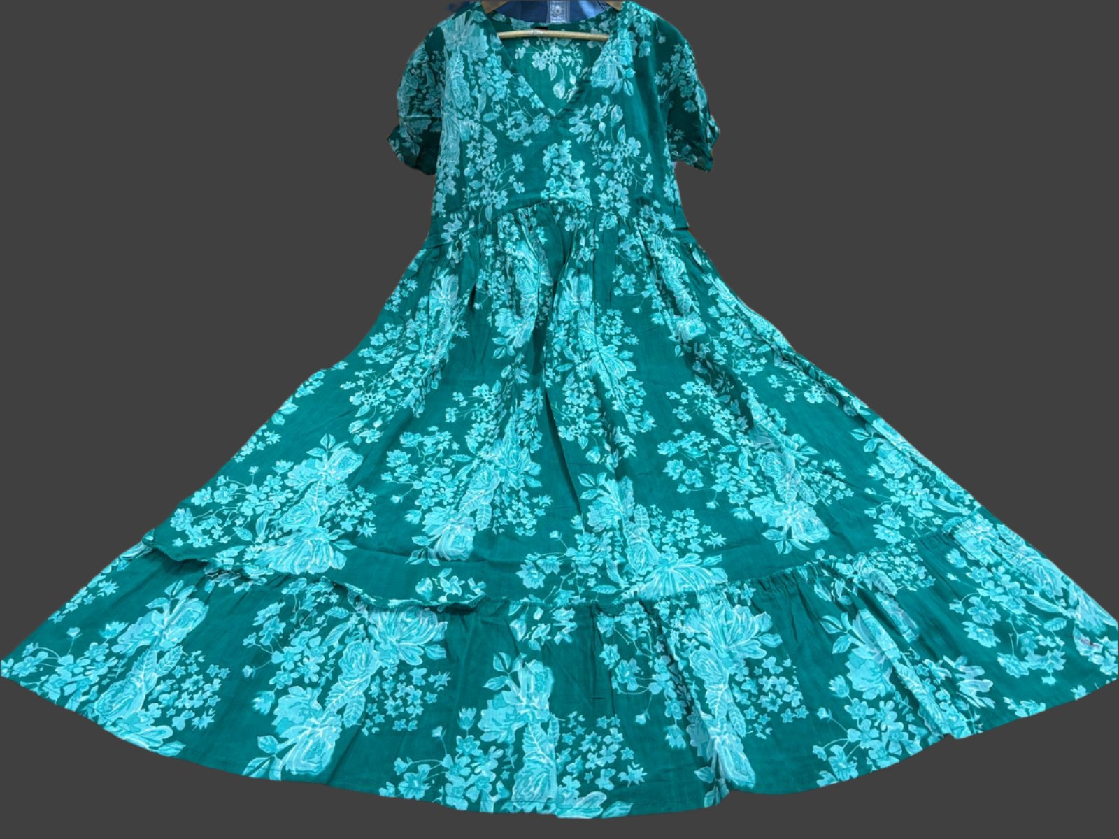 Summer Special Frilled Cotton Middi Dress Moksha Fashions