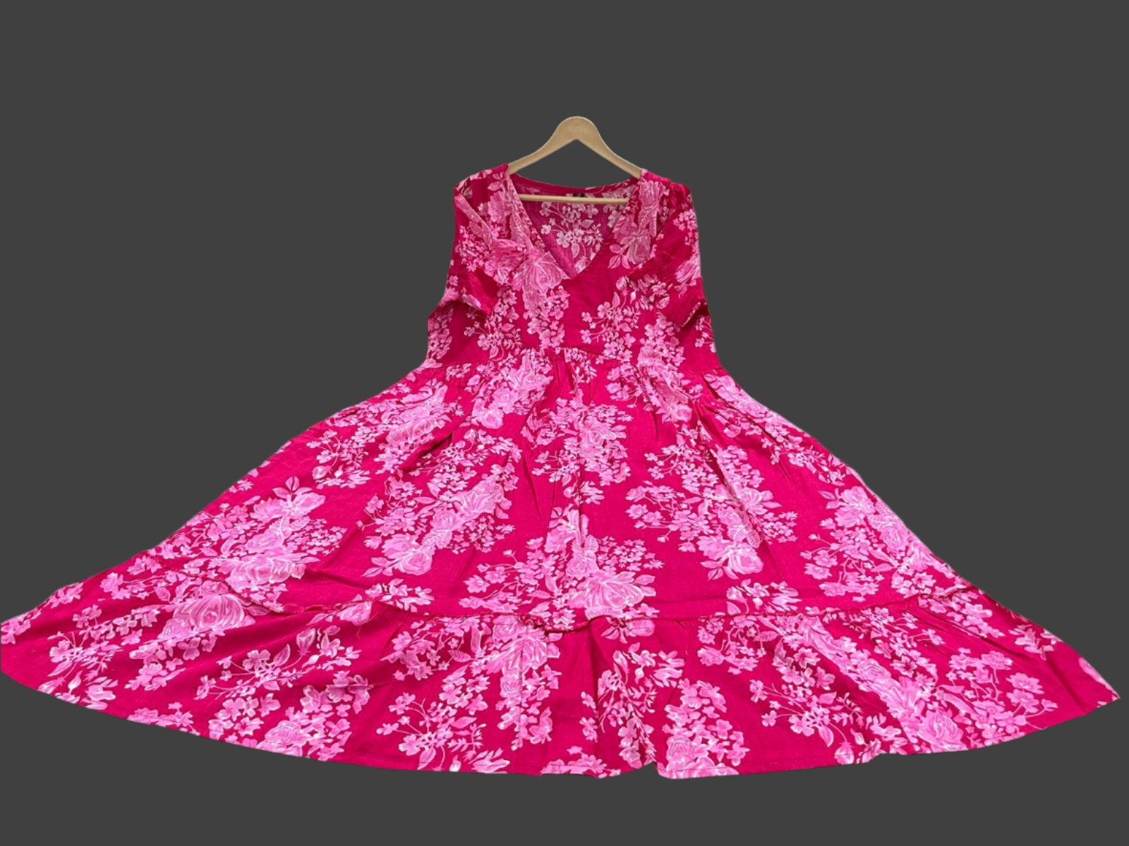 Summer Special Frilled Cotton Middi Dress Moksha Fashions