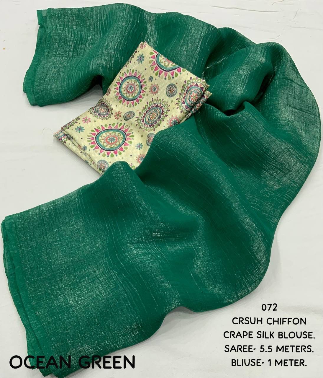 Woven Shine- Soft Crush Chiffon Saree Moksha Fashions