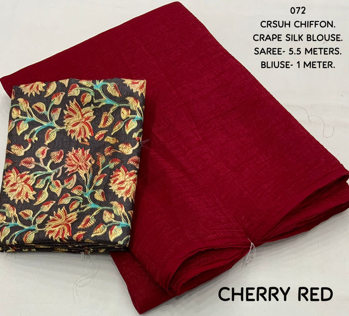 Woven Shine- Soft Crush Chiffon Saree Moksha Fashions