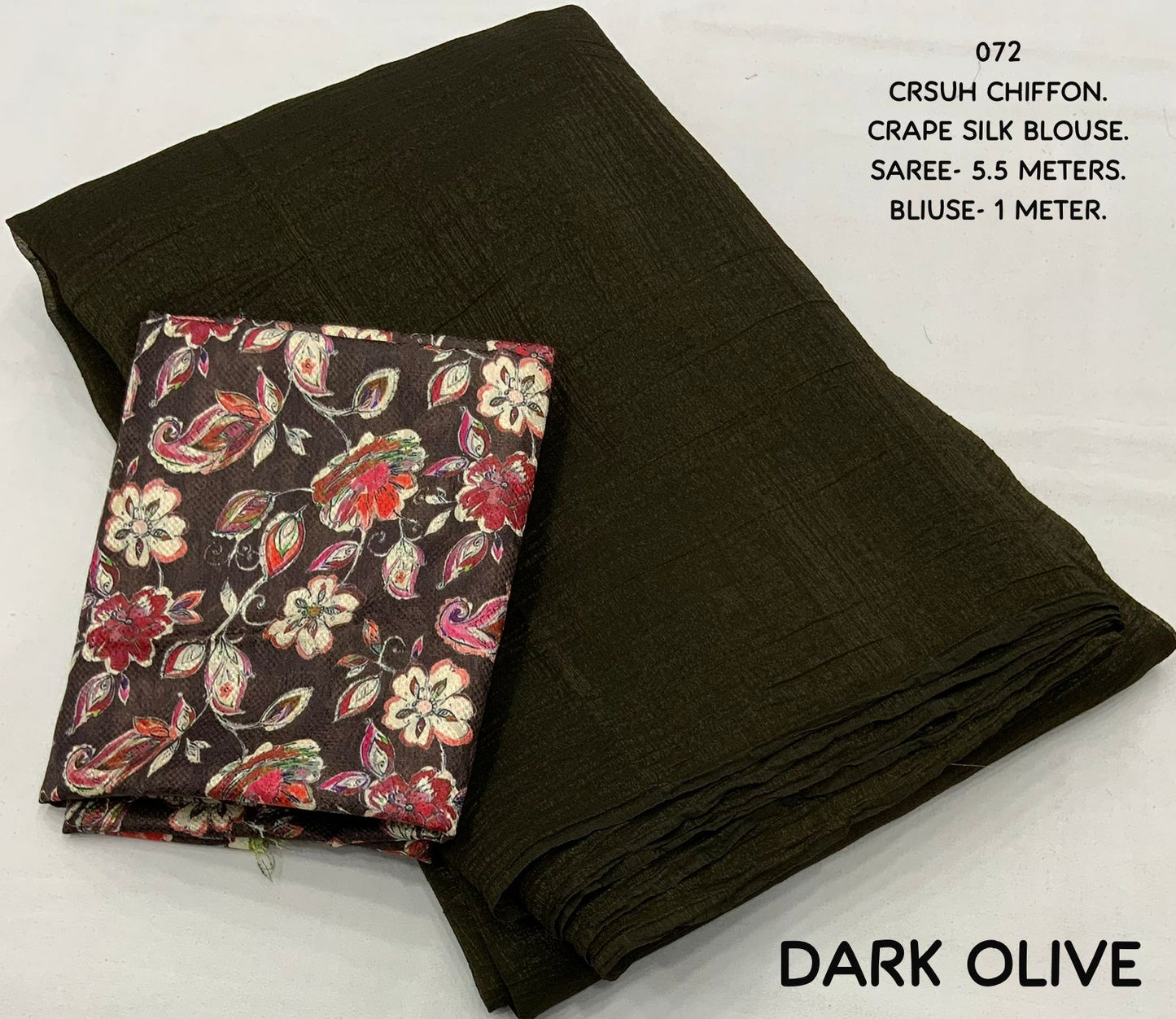 Woven Shine- Soft Crush Chiffon Saree Moksha Fashions