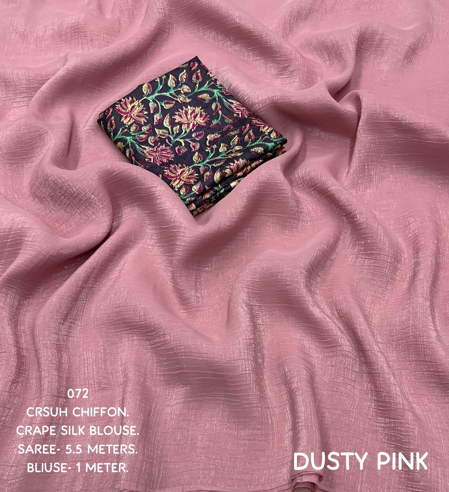 Captivating Crush Chiffon Saree Moksha Fashions