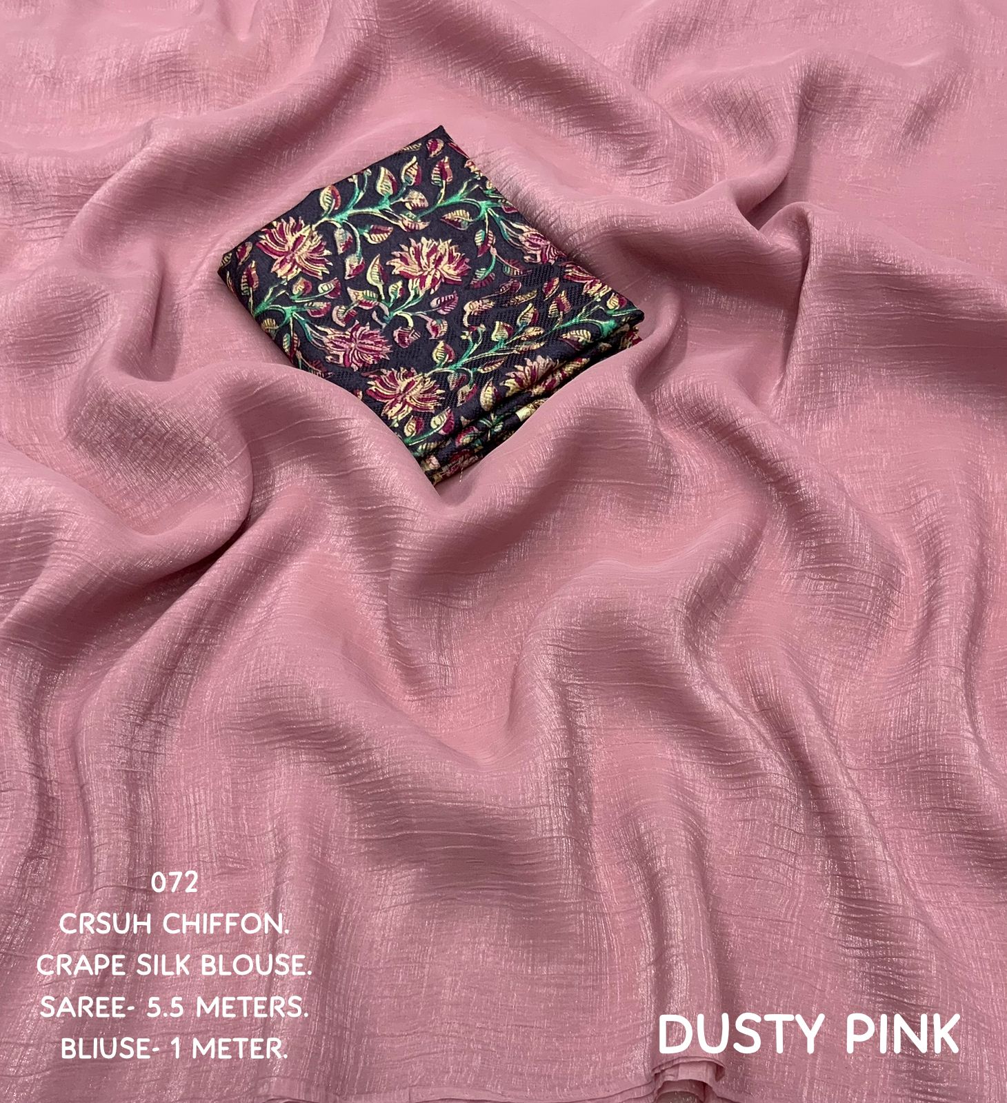 Captivating Crush Chiffon Saree Moksha Fashions