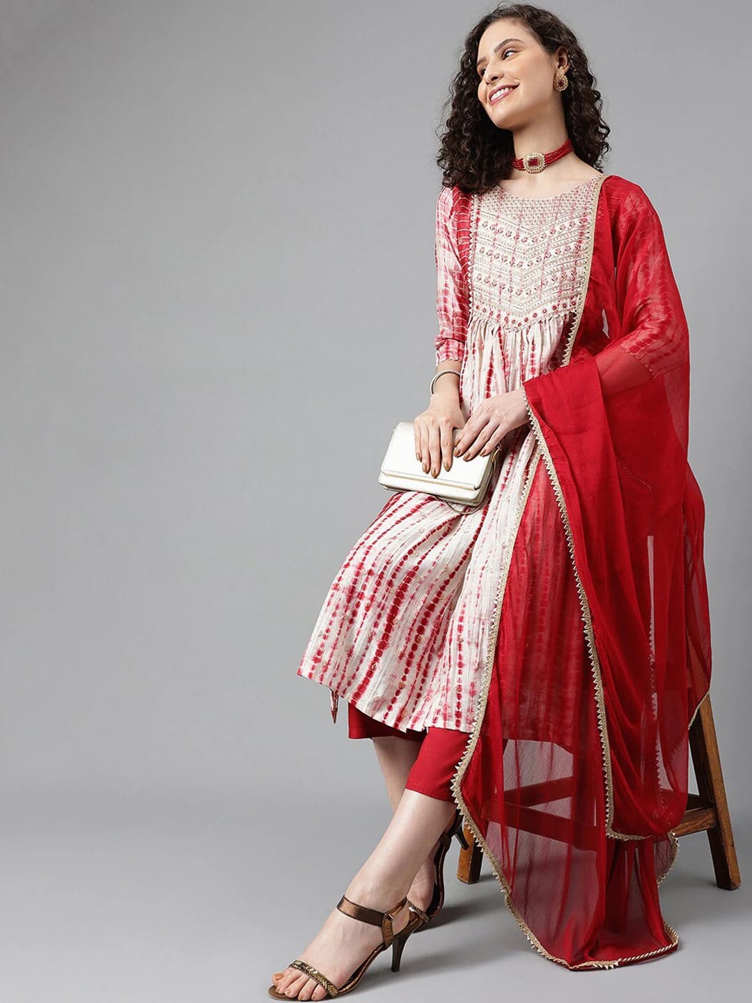 Tie & Dye -  Stylish Kurta Trousers Moksha Fashions