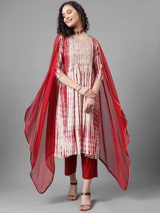 Tie & Dye -  Stylish Kurta Trousers Moksha Fashions