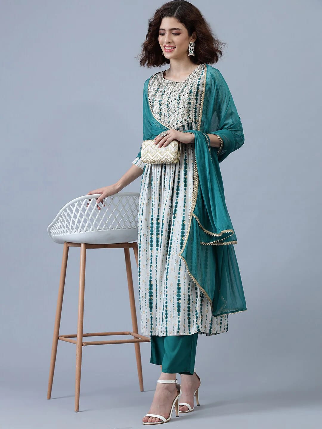 Tie & Dye -  Stylish Kurta Trousers Moksha Fashions