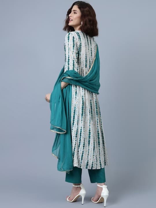 Tie & Dye -  Stylish Kurta Trousers Moksha Fashions