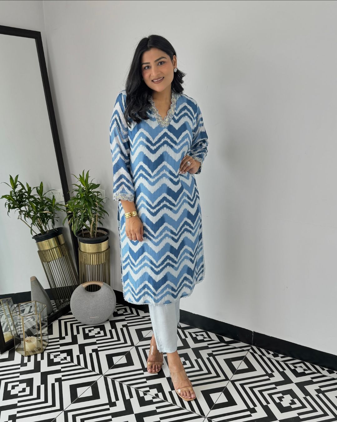 Premium Cotton Kurti Pants With Finest Handwork and Prints. Moksha Fashions
