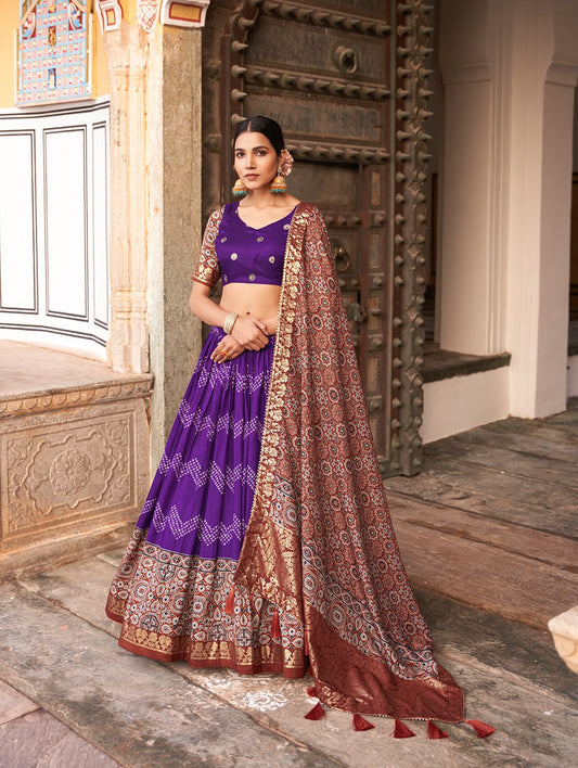 PREMIUM QUALITY TUSSAR SILK LEHNGA CHOLI Moksha Fashions
