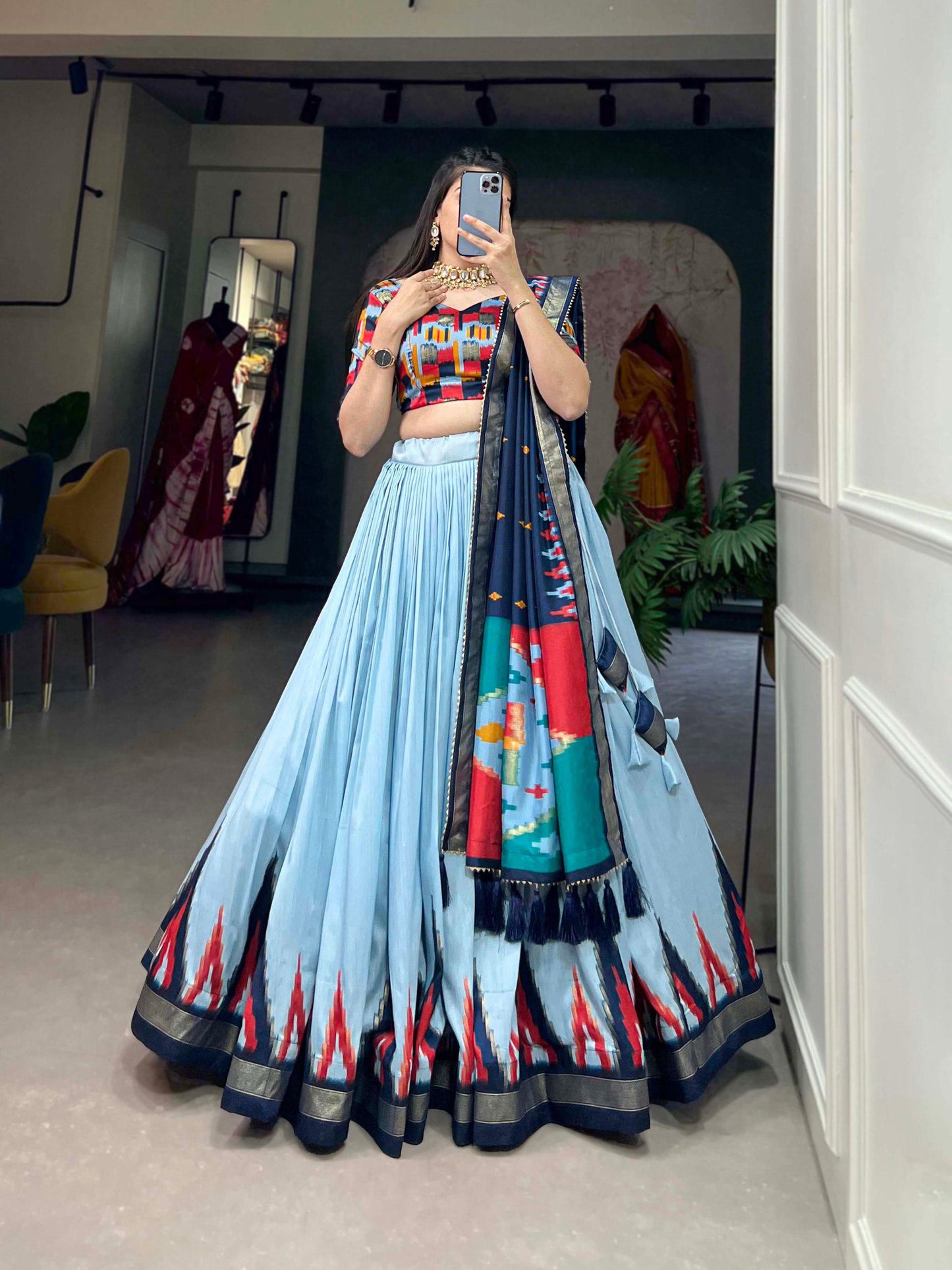 Luxurious Tussar Silk Lehenga Moksha Fashions