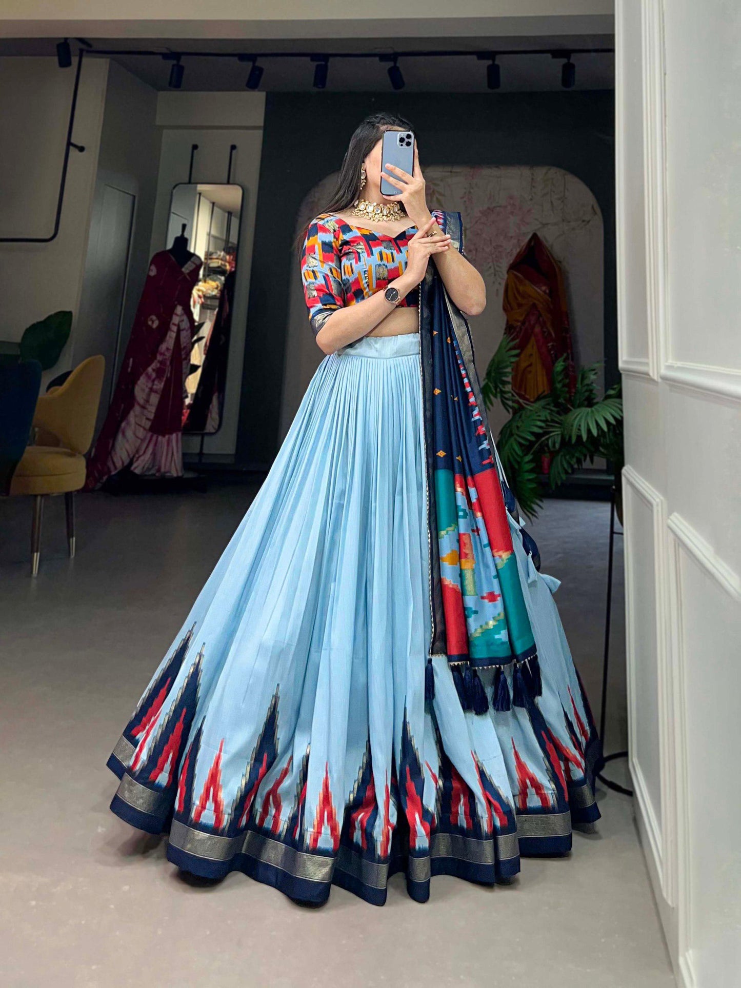 Luxurious Tussar Silk Lehenga Moksha Fashions